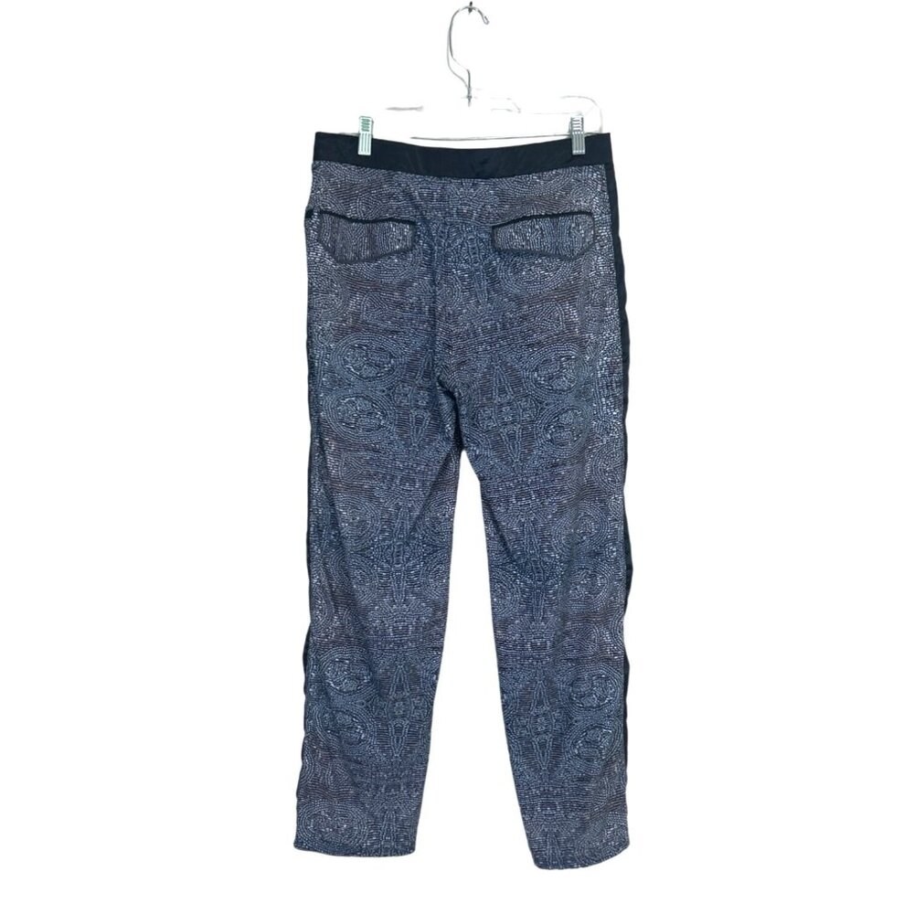 Lululemon Women's Rise & Shine Trouser Pants Printed Black Gray Size 8 - Picture 2 of 6